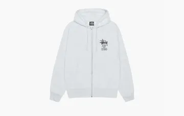Stussy Well Suited Zip Hoodie White