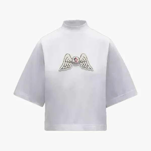 Moncler x Palm Angels Mock Neck Wings T-Shirt White