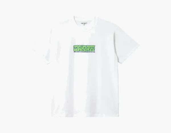 Carhartt WIP Green Box Logo T-Shirt White