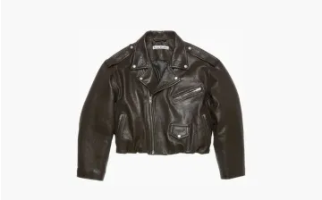 Acne Studios Leather Jacket Dark Brown