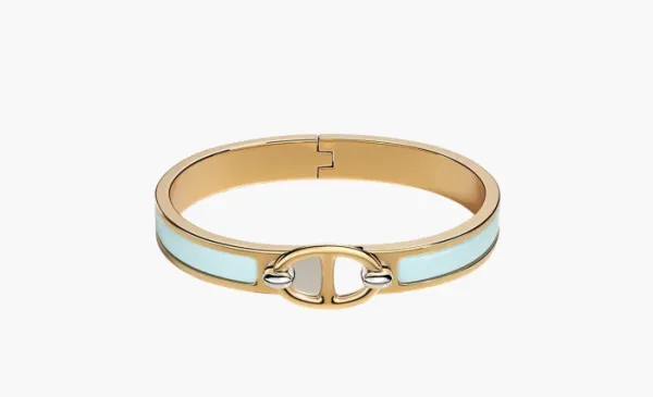 Hermes Mini Clic Chaine d'Ancre bracelet Gold / Blue