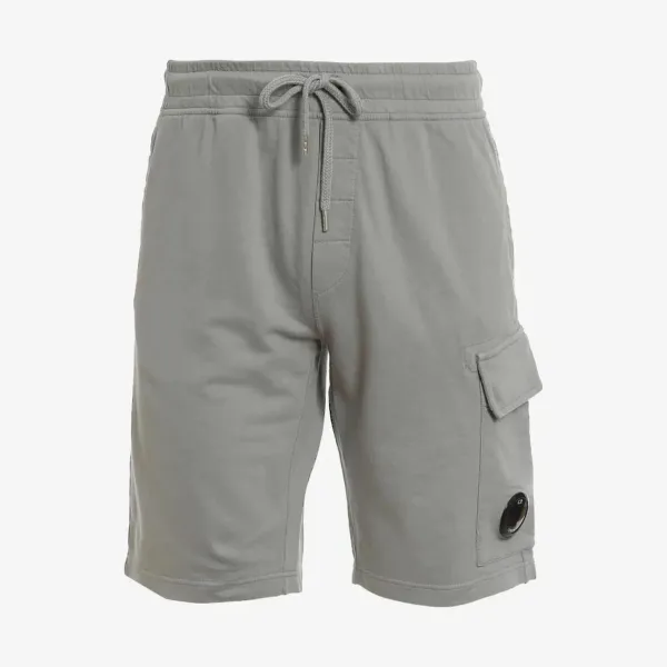 C.P. Company Light Fleece Lens Cargo Shorts Grey