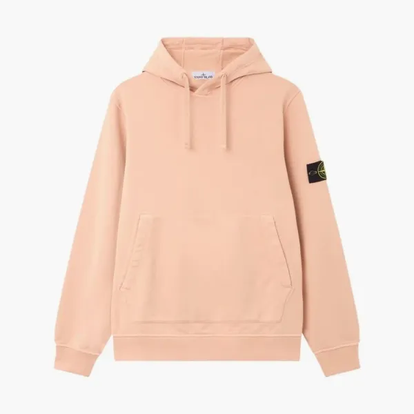 Stone Island Organic Cotton Fleece Hoodie Plaster Pink