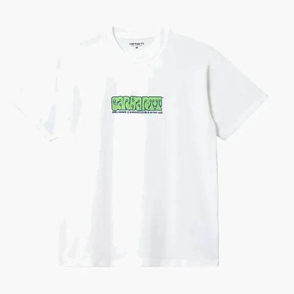 Carhartt WIP Green Box Logo T-Shirt White