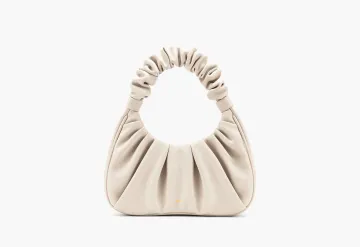JW PEI Gabbi Ruched Hobo Handbag Ivory