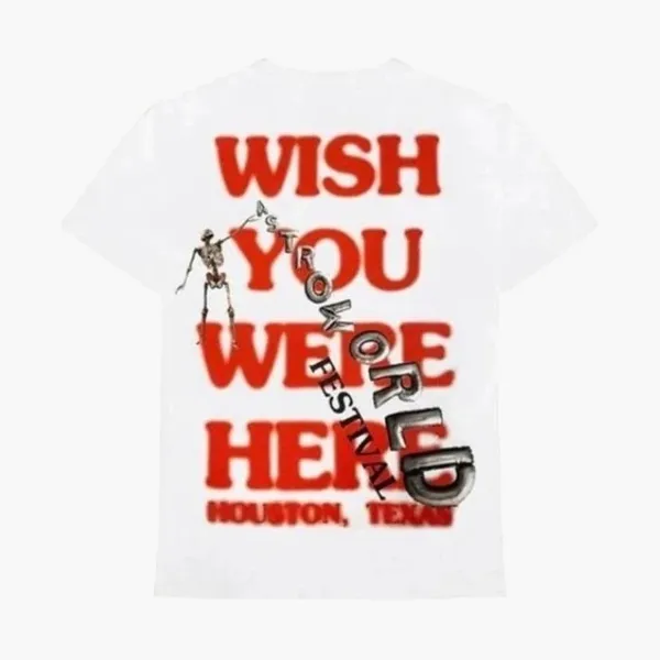 Travis Scott Astroworld Wish You Were Here Tee White