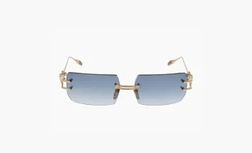 Chrome Hearts Eyeglasses Gold Rimless Blue