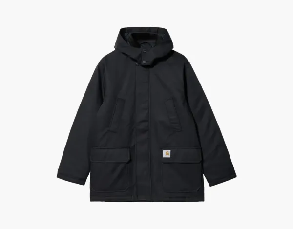 Carhartt WIP Hooded Parka Jacket Black