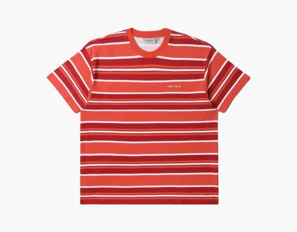 Carhartt WIP Striped T-Shirt Red