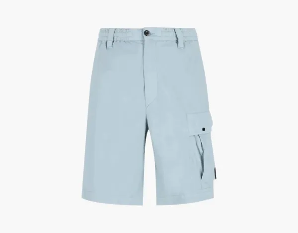 Stone Island Stretch Loose Cargo Shorts Light Blue