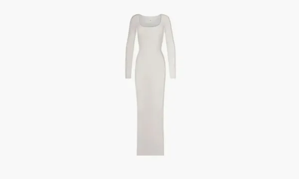 SKIMS Soft Lounge Long Sleeve Dress White