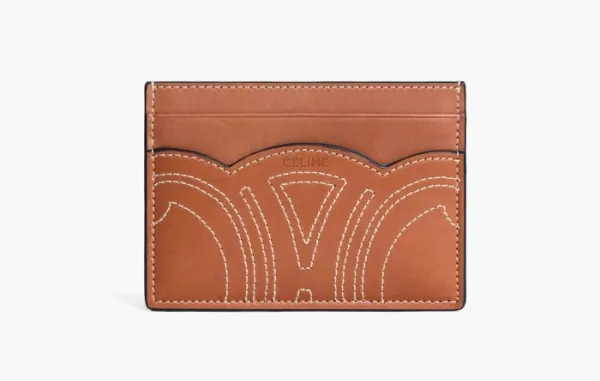 Celine Card Holder Natural Calfskin Tan