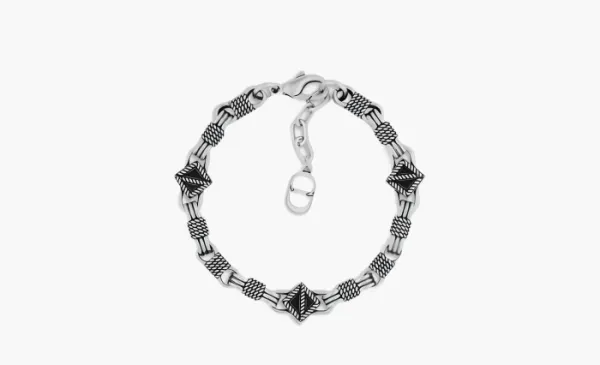 Dior CD Diamond Buffalo Bracelet WMNS Silver