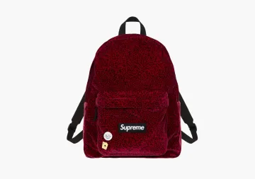 Supreme Velvet Backpack Red Leopard