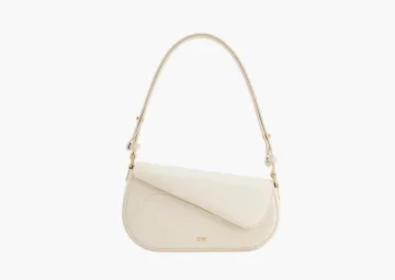 JW PEI Addisyn Faux Suede Panel Shoulder Bag White