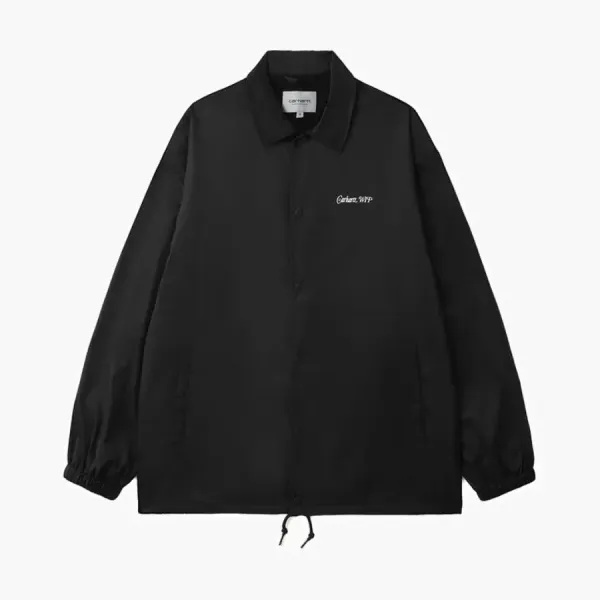 Carhartt WIP Script Logo Coach Jacket Black