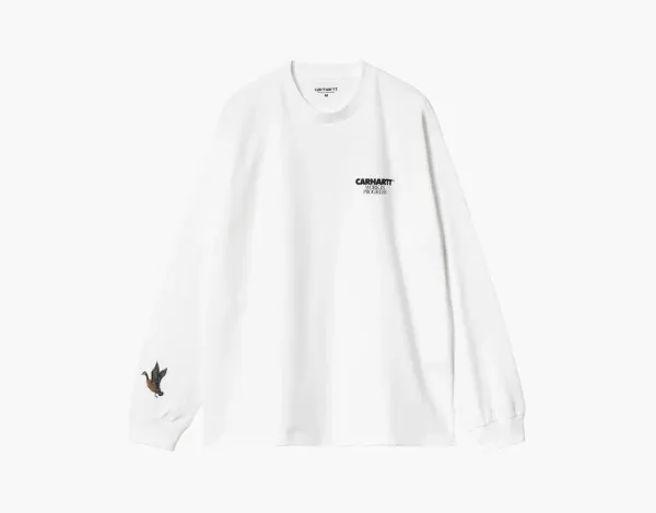 Carhartt WIP Ducks Long Sleeve T-Shirt White