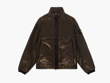 Stone Island Nylon Metal Colour Weft Jacket Dark Brown