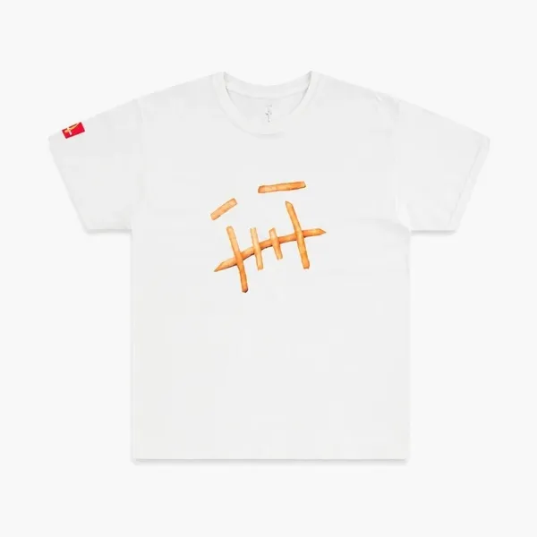 Travis Scott Cactus Jack Orange Scribble Logo Tee White