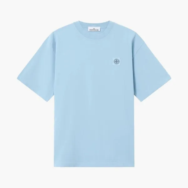 Stone Island Combed Organic Cotton Jersey Powder Blue