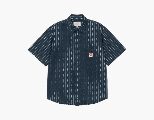 Carhartt WIP Drewe Short-Sleeve Shirt Navy