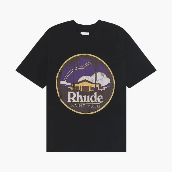 RHUDE Saint Malo Tee Vintage Black