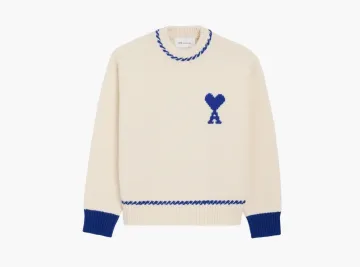 Ami Paris Ami De Coeur Crewneck Sweater Moonlight / Dark Night Blue