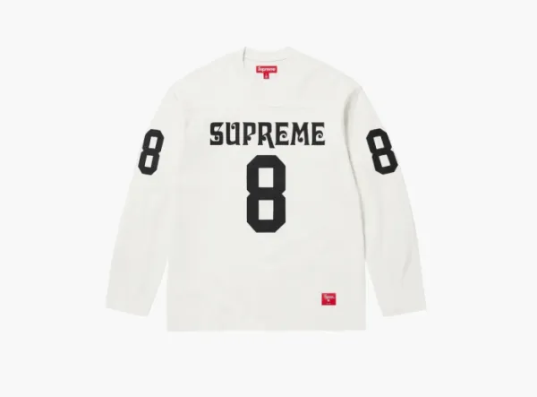 Supreme Affiliated L/S Football Top White