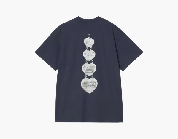 Carhartt WIP Hartt Chain Heart T-Shirt Navy