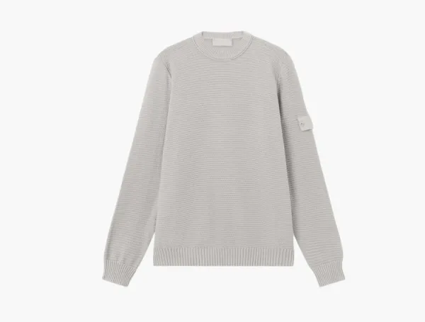 Stone Island Ghost Cotton Cashmere Knit Jumper Dust Grey