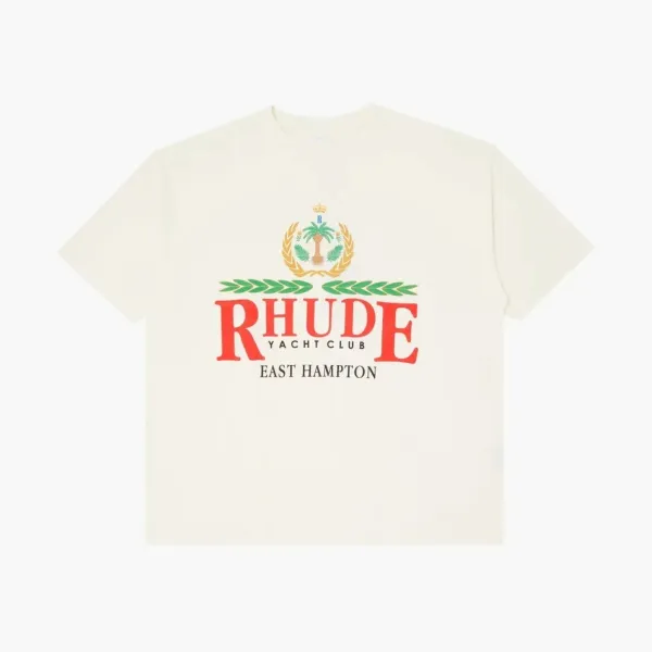 RHUDE East Hampton Crest Tee Vintage White