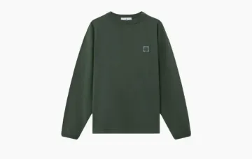  Stone Island Combed Organic Cotton Long-Sleeve T-Shirt Green