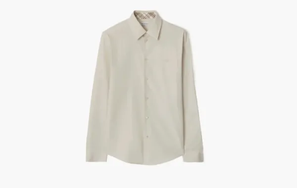 Burberry Slim Fit Cotton Shirt  Sail