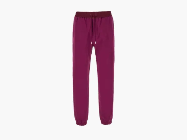Saint Laurent Tyrian Cotton Joggers Fuchsia