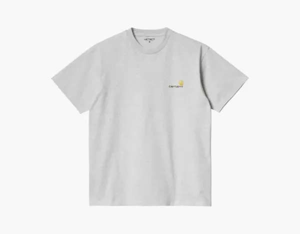 Carhartt WIP Script Logo T-Shirt Grey Heather