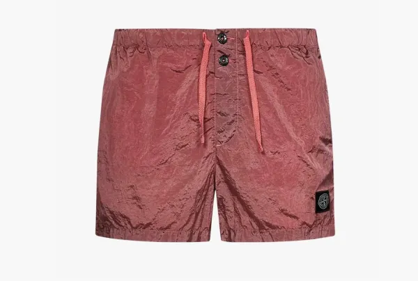 Stone Island Drawstring Metal Swimming Trunk Pink
