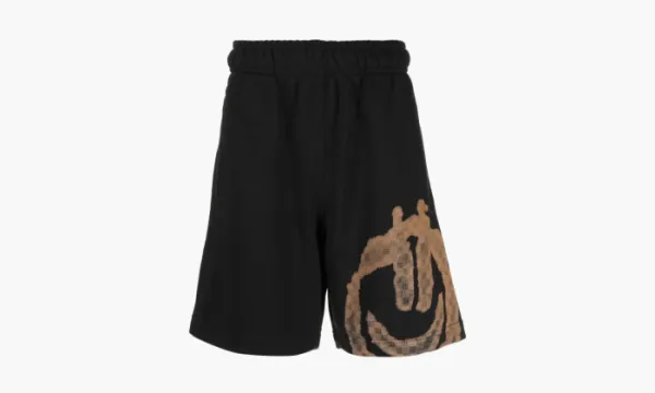 Misbhv Monogram Smiley Track Shorts Black
