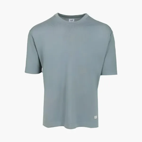 C.P. Company Short-Sleeved Knitted T-Shirt Dusty Blue