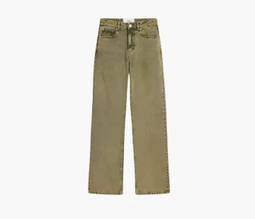 Ami Paris Wide-Leg Jeans Green