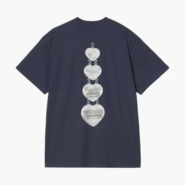 Carhartt WIP Hartt Chain Heart T-Shirt Navy
