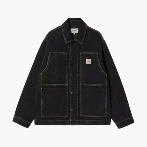 Carhartt WIP Washed Denim Chore Jacket Black