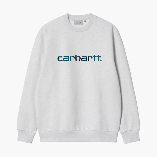 Carhartt WIP Logo Sweatshirt Ash Grey