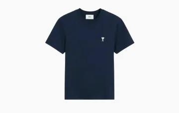 Ami Paris ​ADC Logo-Embroidered T-Shirt Blue