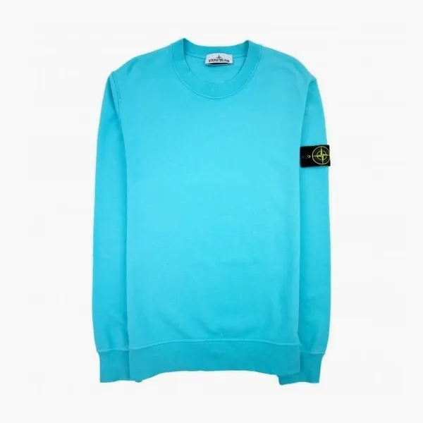Stone Island Felpa Crewneck Aqua Blue