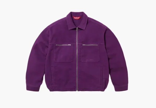 Supreme Moleskin Work Jacket  Purple
