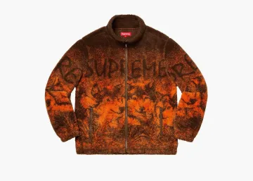 Supreme Wolf Fleece Jacket Brown