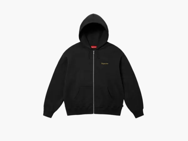 Supreme Crest Zip Up Hooded Sweatshirt Black