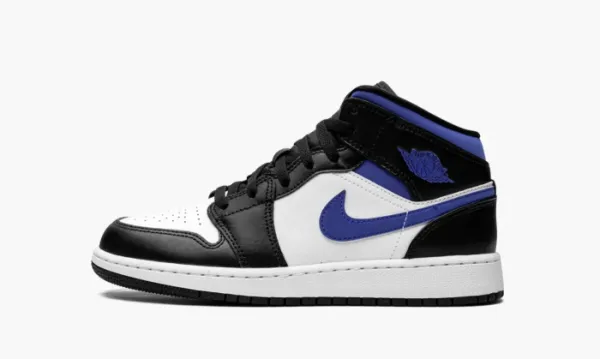 Air Jordan 1 Mid GS White Black Royal