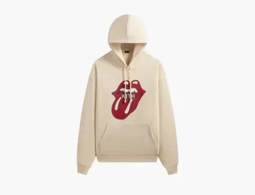 Kith For The Rolling Stones Classic Logo Nelson Hoodie Muslin
