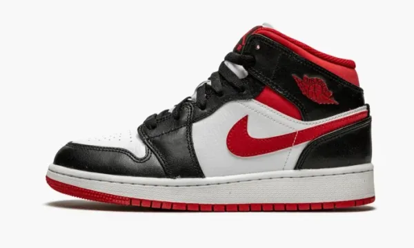 Air Jordan 1 Mid GS Gym Red Black White